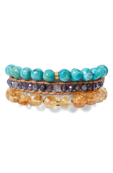 Trinity Turquoise Bracelet Set