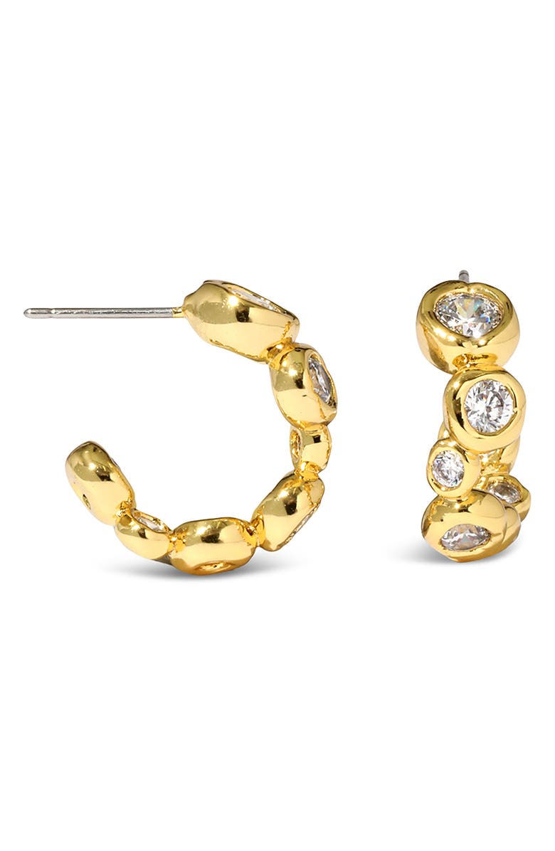 Alexis Bittar Asterales Small Hoop Earrings, Alternate, color, Stones/ Yellow Gold