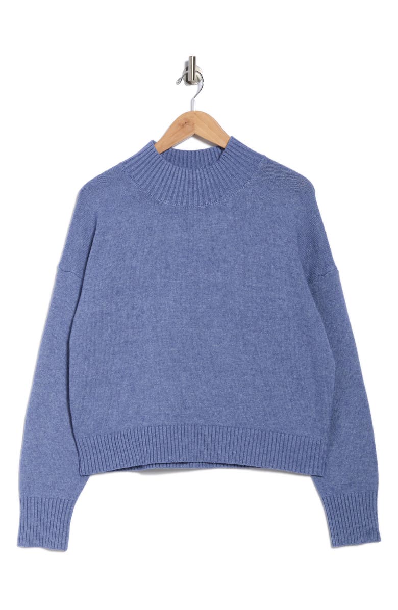 TRUTH Mock Neck Pullover Sweater, Alternate, color, Denim Heather