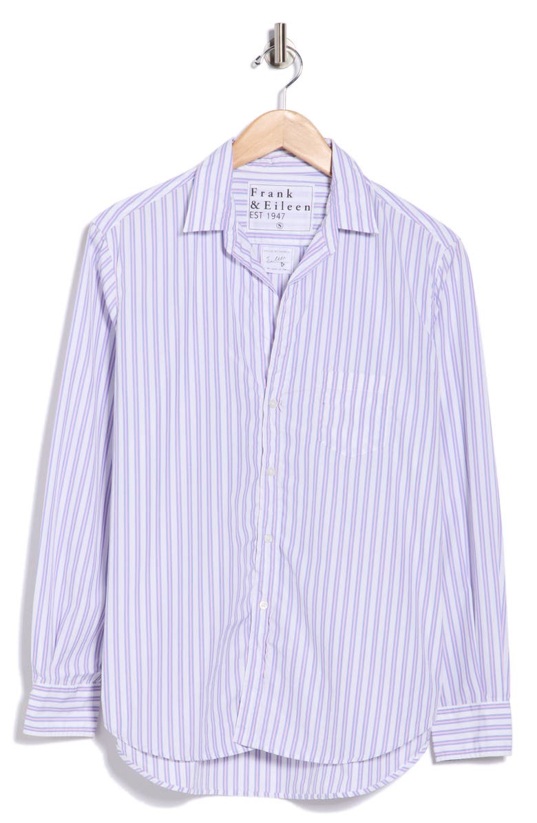 Frank & Eileen Stripe Relaxed Cotton Button-Up Shirt, Alternate, color, Pink / Blue Stripe
