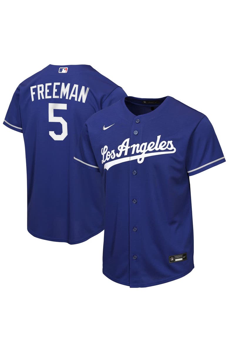 Nike Youth Nike Freddie Freeman Royal Los Angeles Dodgers Alternate Replica Jersey, Main, color, Royal