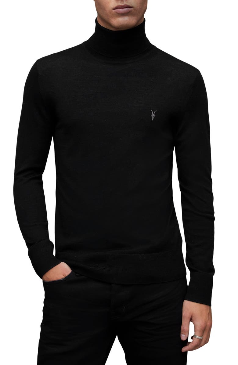 AllSaints Mode Merino Wool Turtleneck Sweater, Main, color, 