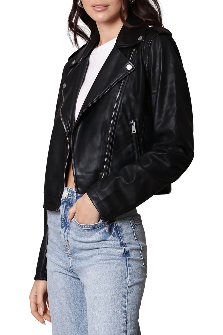 Faux-Ever Leather™ Essential Biker Jacket, Alternate, color, BLACK