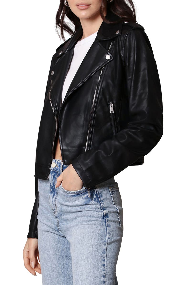 Avec Les Filles Faux-Ever Leather<sup>™</sup> Essential Biker Jacket, Alternate, color,