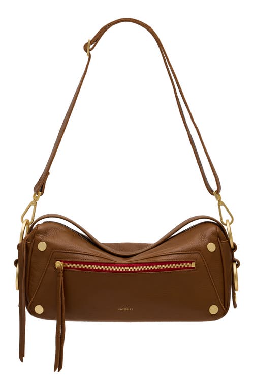 HAMMITT Doxie Medium Leather Shoulder Bag in Mahogany Pebble at Nordstrom