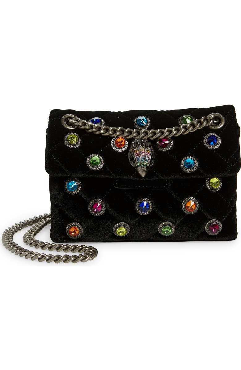 Kurt Geiger London Mini Kensington Velvet Crossbody Bag, Main, color,