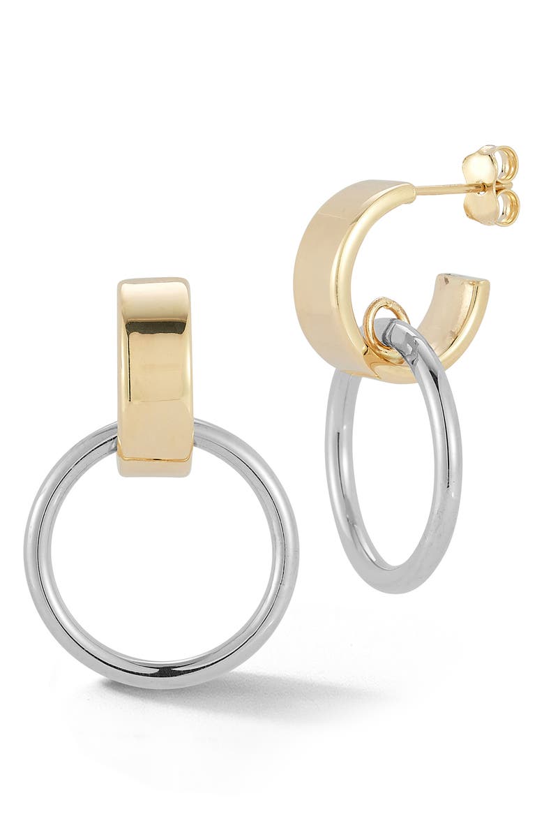 Ember Fine Jewelry 14k Gold Two Tone Link Drop Earrings, Main, color, Two Tone