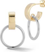 Ember Fine Jewelry 14k Gold Two Tone Link Drop Earrings