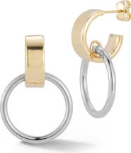 Ember Fine Jewelry 14k Gold Two Tone Link Drop Earrings