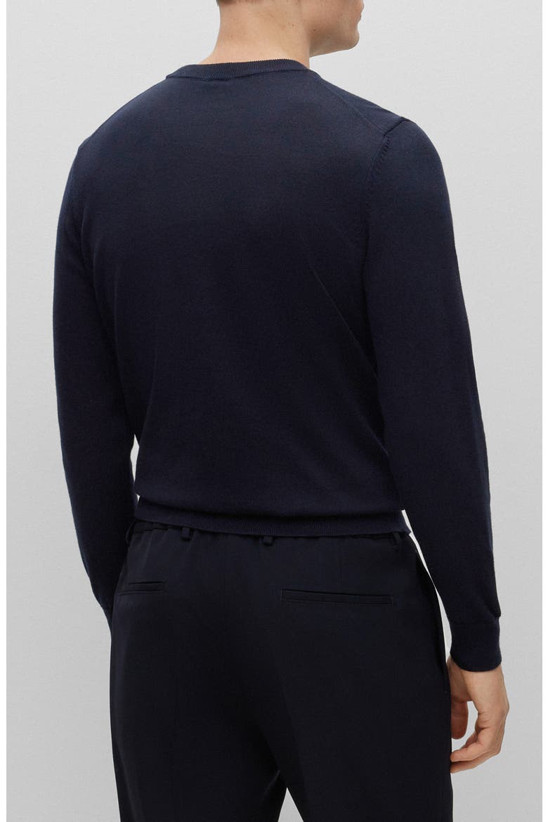 Pacas Cotton Crewneck Sweater, Alternate, color, DK BU