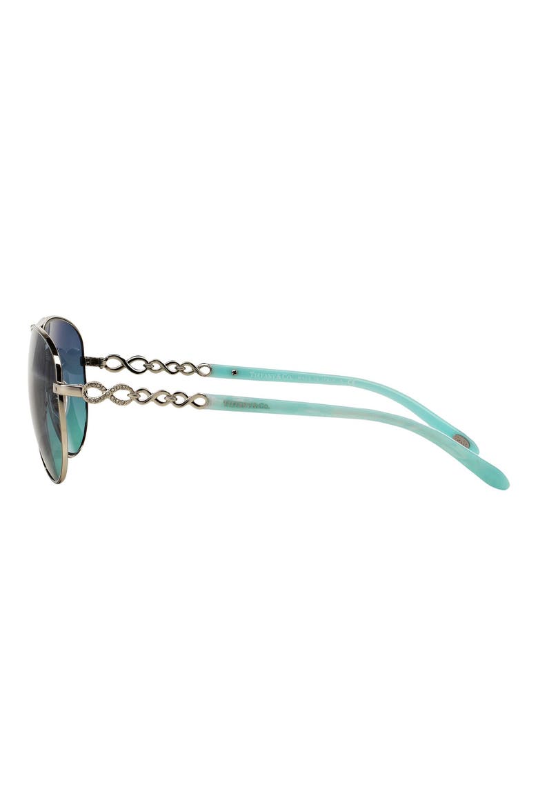 58mm Aviator Sunglasses, Alternate, color, SILVER/ BLUE GRADIENT