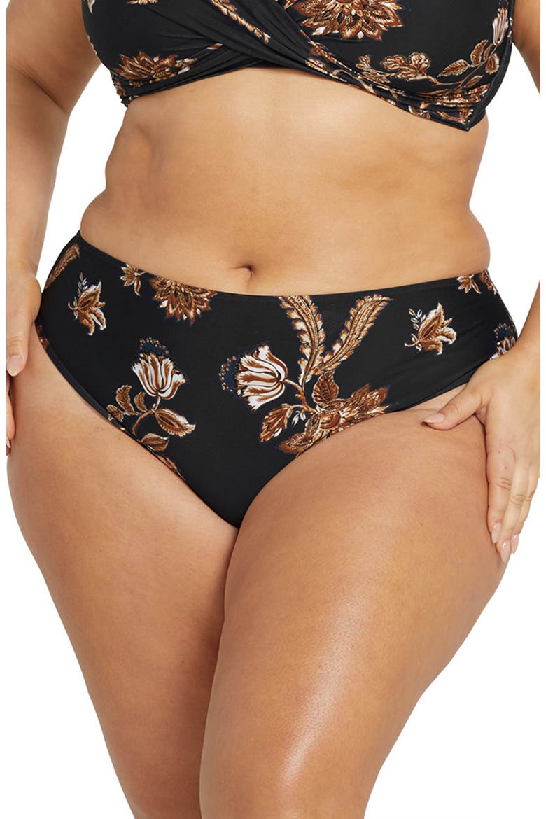 Chantique Monet Curve Bikini Bottoms, Main, color, BLACK