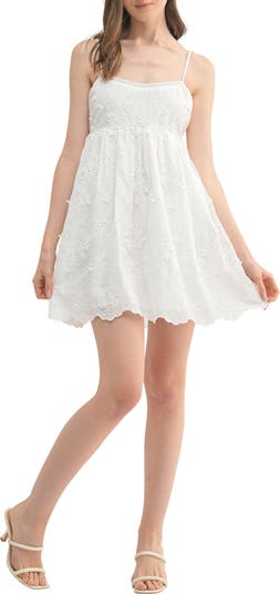Broderie Anglaise Sleeveless Minidress