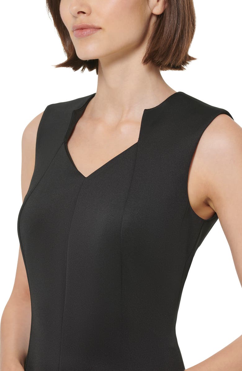 Calvin Klein Sleeveless Scuba Knit Sheath Dress, Alternate, color,