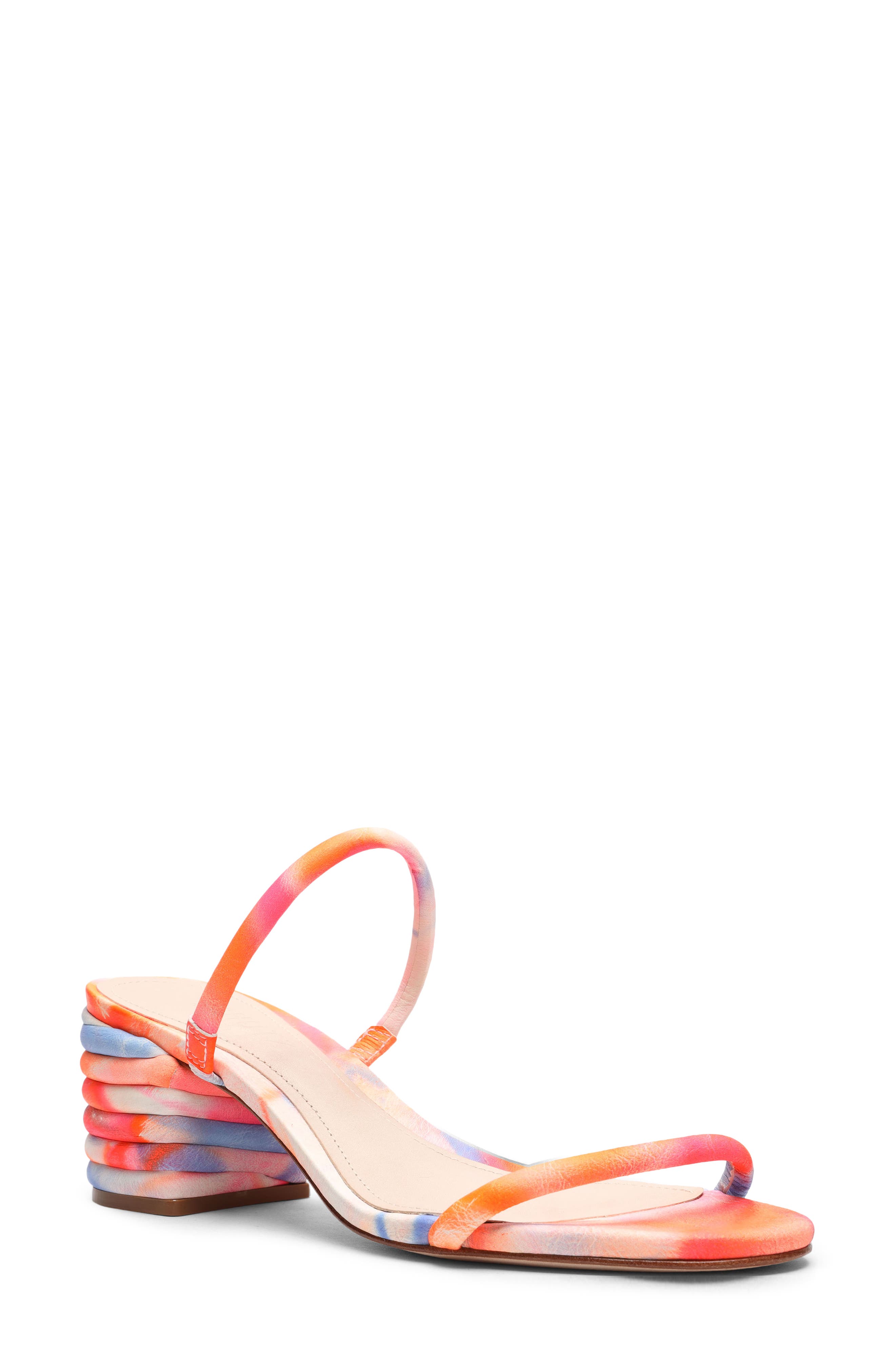 Kyra Strappy Sandal, Main, color, BRIGHT TIE DYE LEATHER