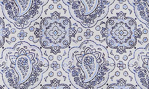 Emanuel Berg Modern Fit Paisley Medallion Cotton Dress Shirt In Bright Blue