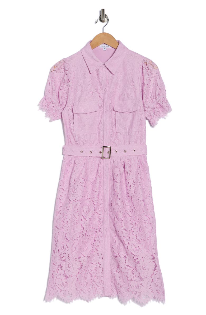 AREA STARS Jordan Lace Shirtdress, Alternate, color, Purple