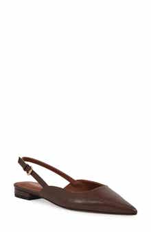 Aubrey Croc Embossed Slingback Flat