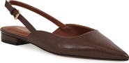 Reiss Aubrey Croc Embossed Slingback Flat