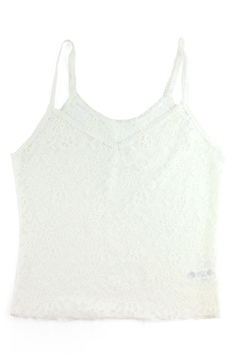 Hanky Panky Daily Lace Sheer Camisole, Alternate, color, Marshmallow