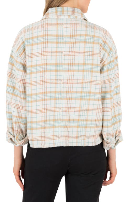 Hurley Roam Boxy Flannel Button-up Shirt In White