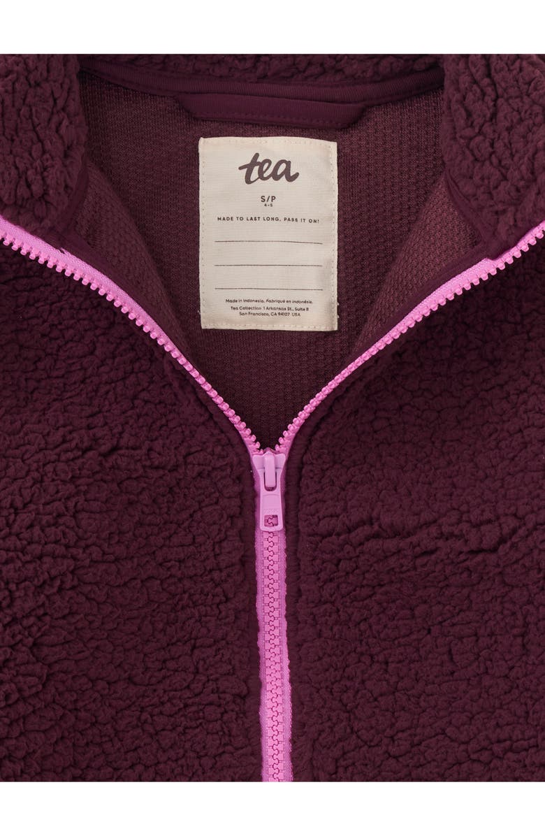 Tea Collection Teddy Fleece Zip Up Jacket, Alternate, color, 