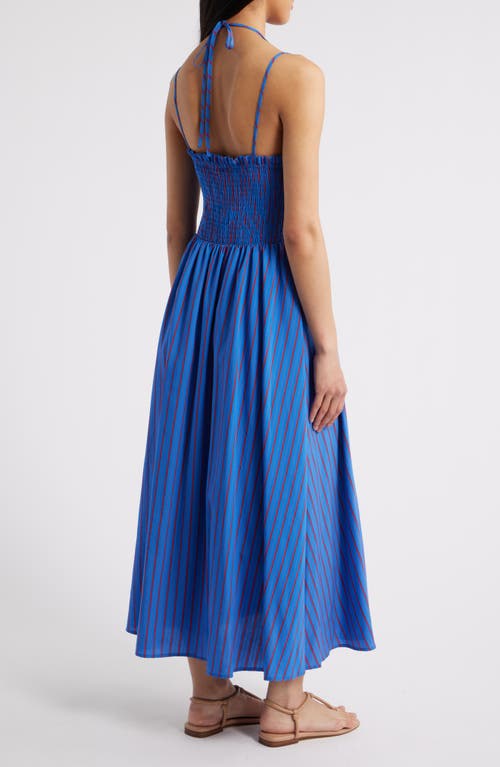 Frnch Laeila Fit & Flare Halter Dress In Blue