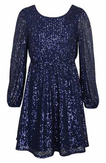 Kids' Long Sleeve Sequin Dress