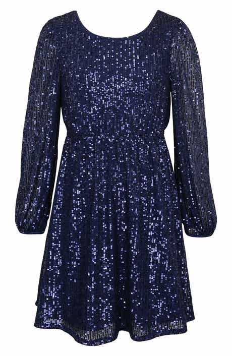 Kids' Long Sleeve Sequin Dress