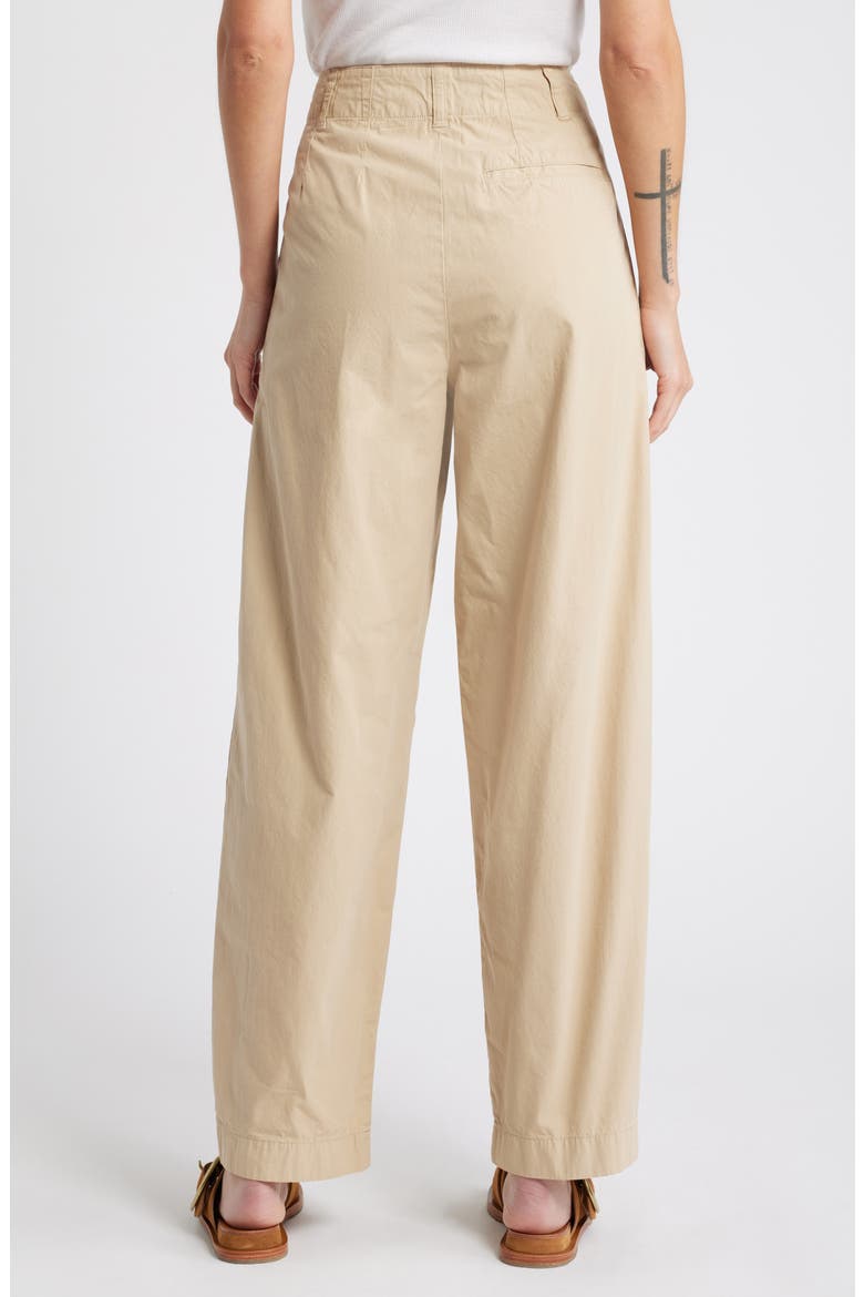 Donovan Pleated Wide Leg Twill Pants, Alternate, color, KHAKI