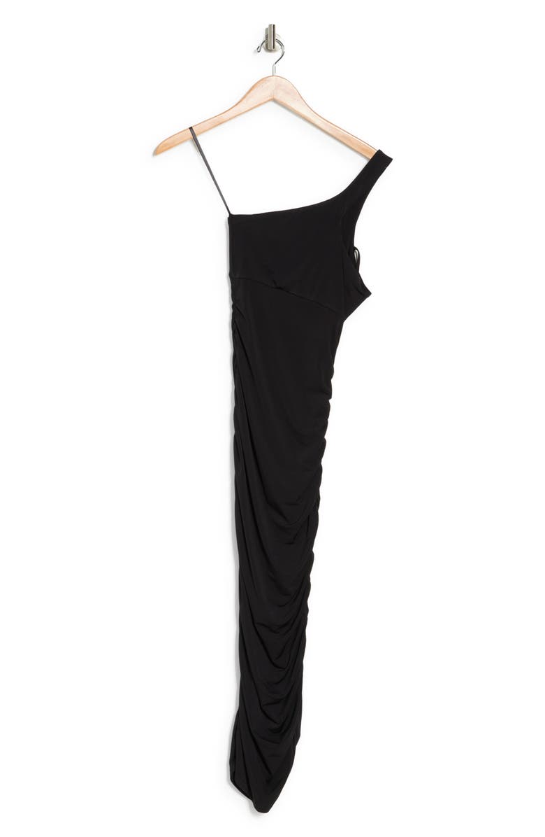 THE FASHION POET Asymmetrical Neck Ruched Dress, Alternate, color, 