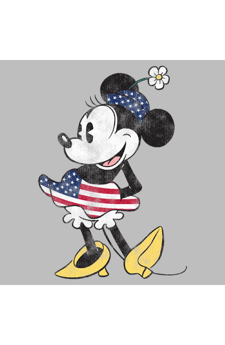 Minnie Mouse Women's Minnie Mouse Patriotic Fourth of July Outfit Graphic T-Shirt, Alternate, color, Athletic Heather