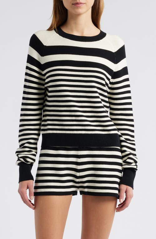 Solid & Striped The Manny Sweater In Noir/brule Stripe