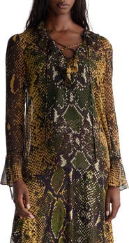 Diane von Furstenberg Paola Ruffled Neck Top