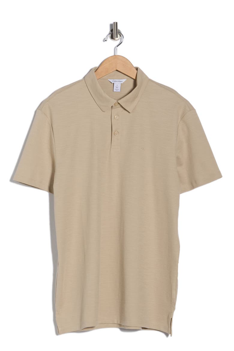 Classic Fit Embroidered Slub Knit Polo, Alternate, color, WHITE PEPPER
