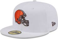 New Era Men's New Era  White Cleveland Browns Omaha 59FIFTY Fitted Hat