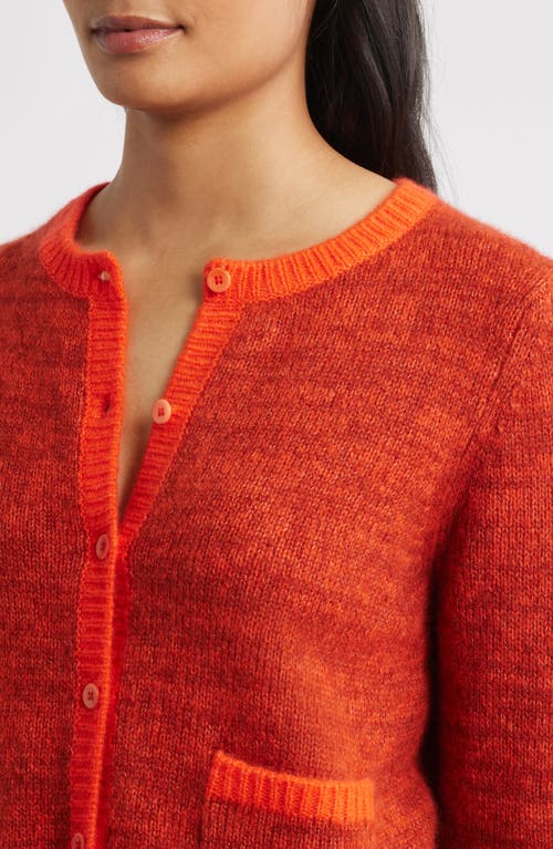 Margaret O'leary Coco Cashmere & Silk Cardigan In Orange