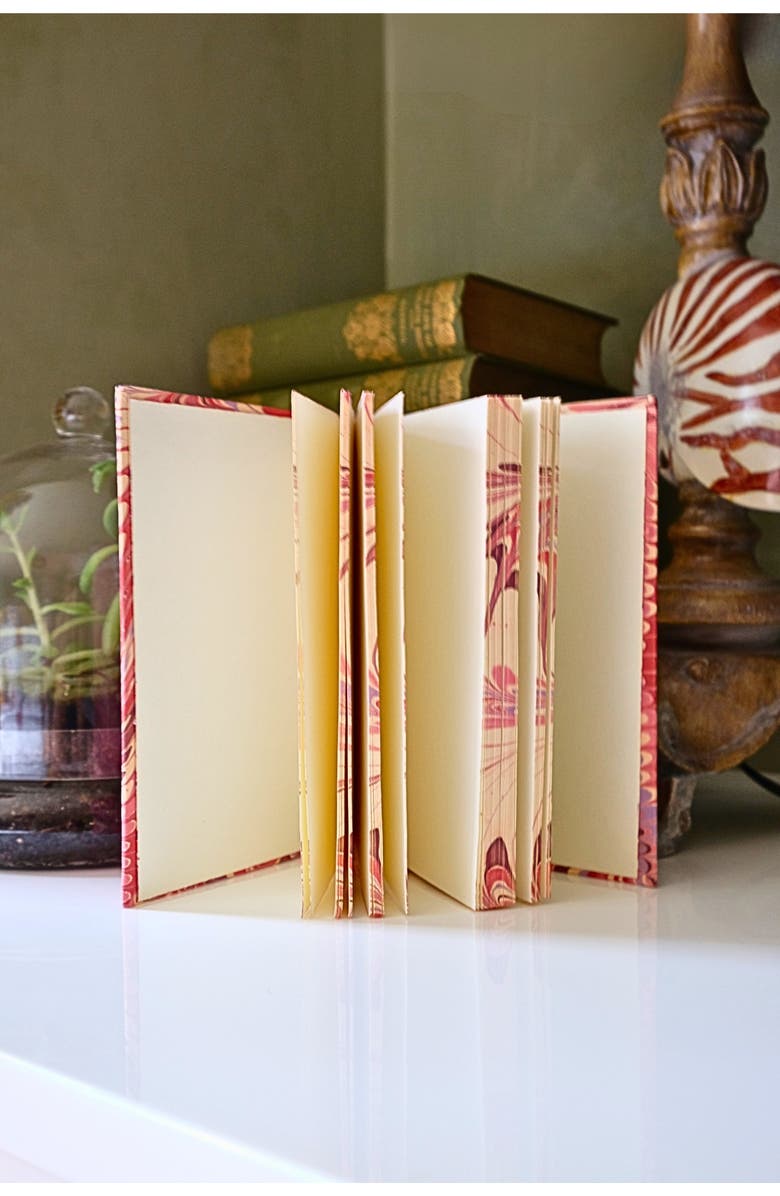 Inner Child Hand-Marbled Hardcover Notebook, Alternate, color, Florentine Pink