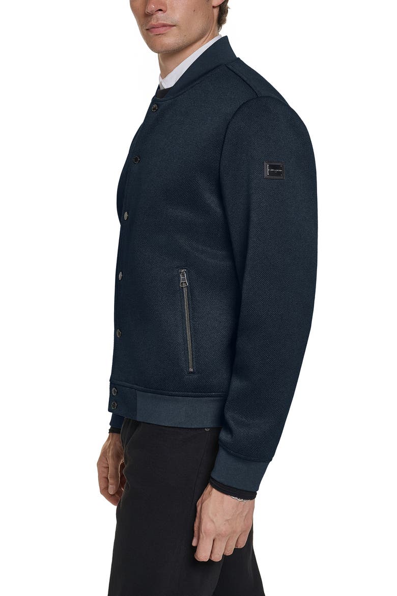 Textured Bomber Jacket, Alternate, color, NAVY