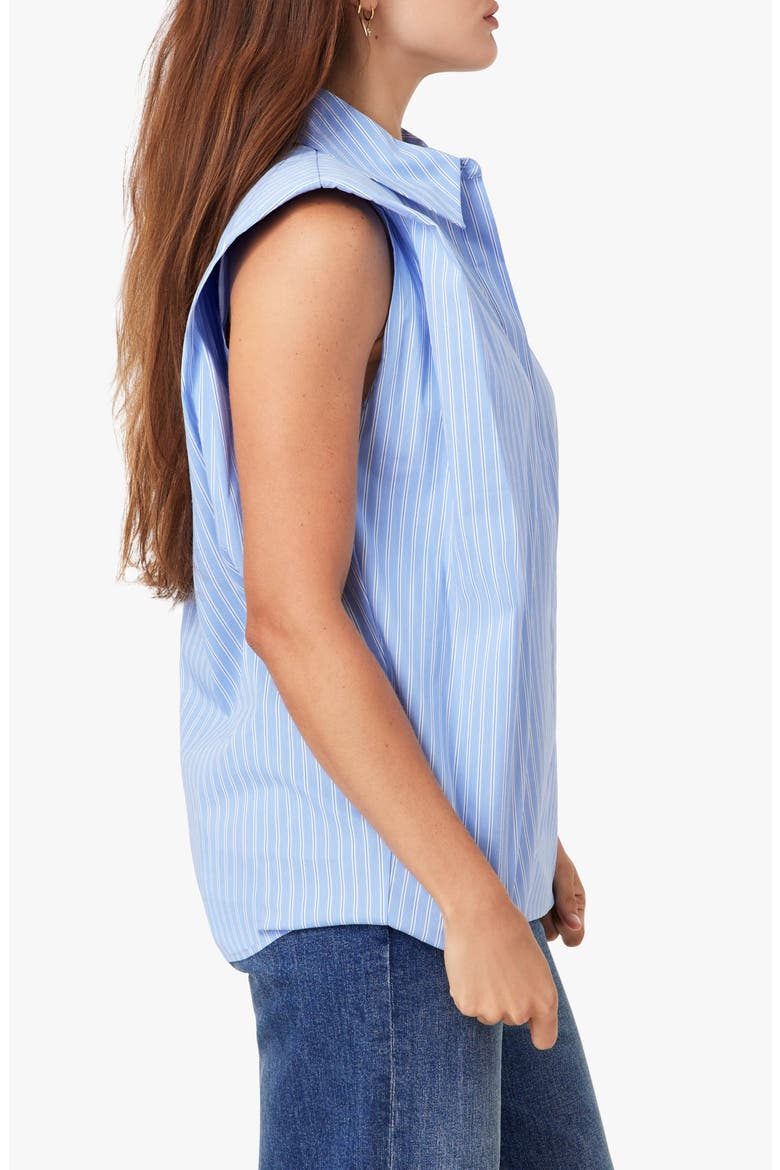 Shoulder Pad Sleeveless Shirt, Alternate, color, BLUE