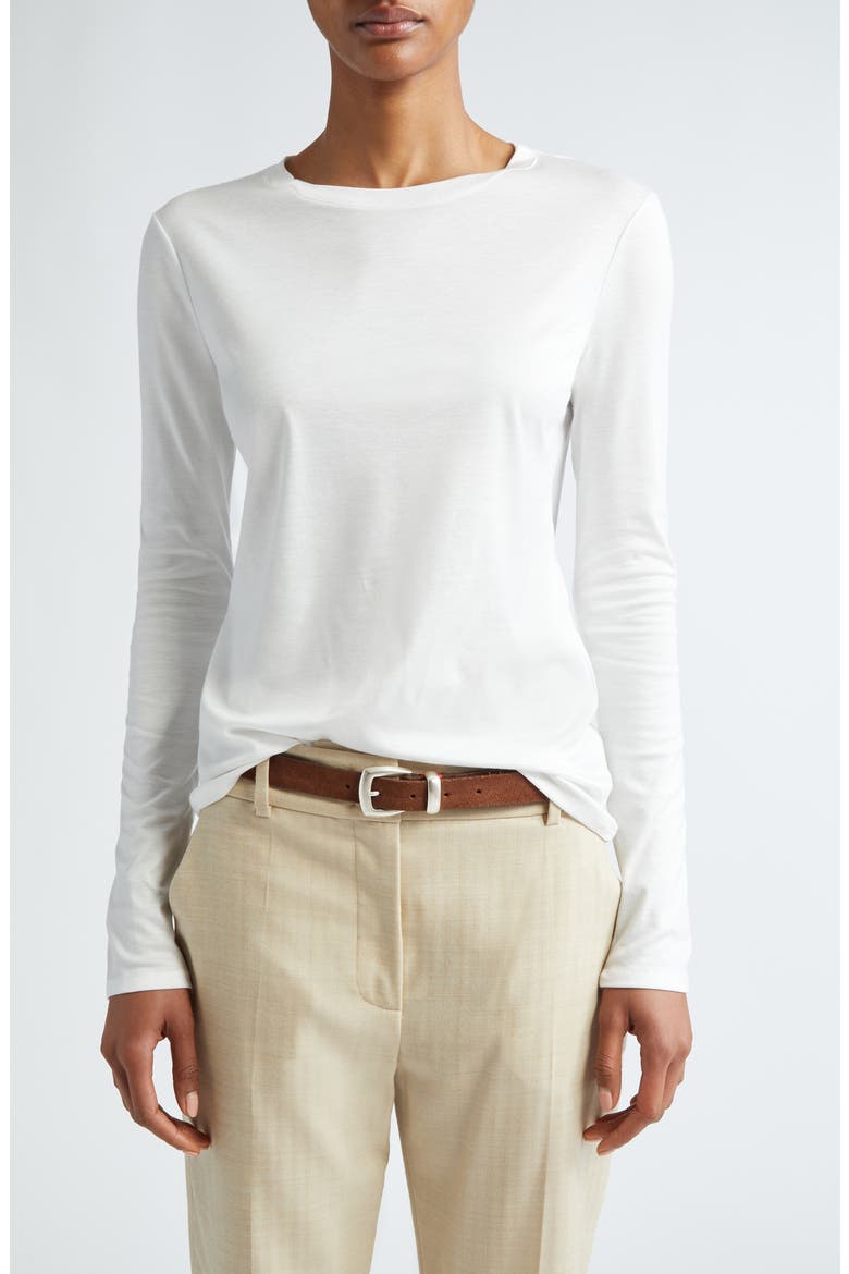 Long Sleeve T-Shirt, Main, color, WHITE