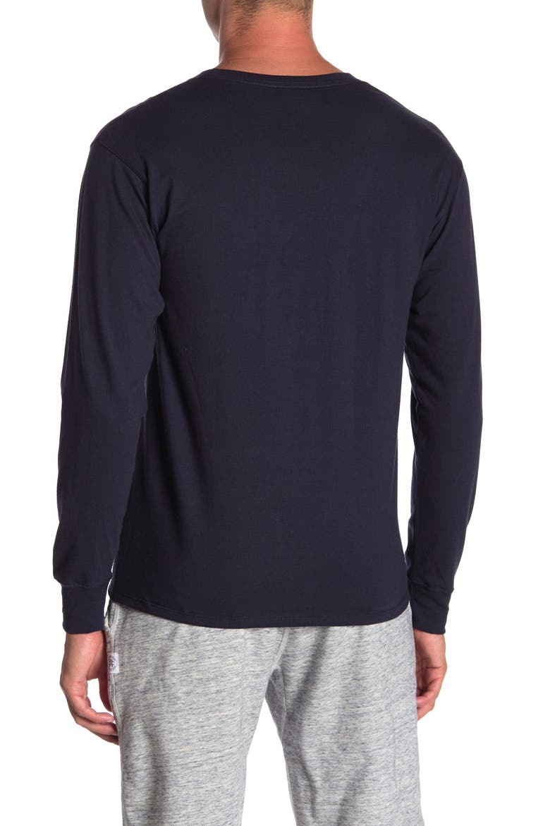 Logo Print Long Sleeve T-Shirt, Alternate, color, NAVY