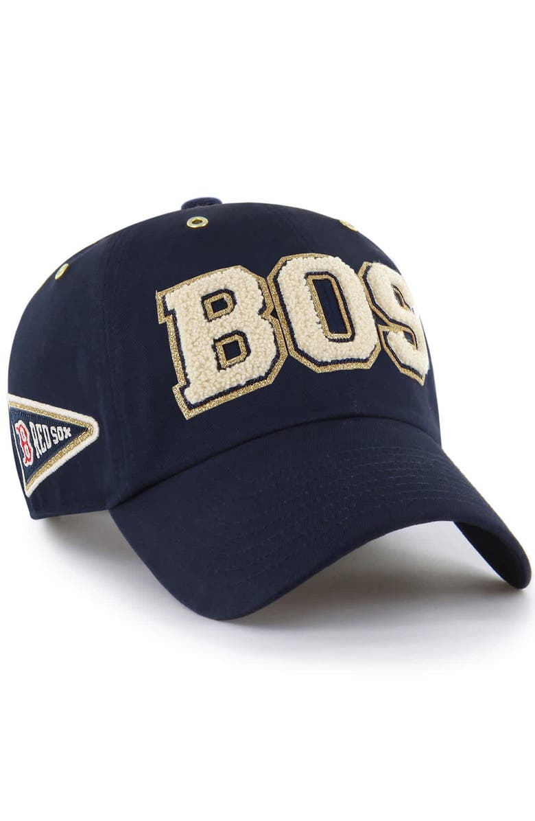 Stoney Clover Lane X '47 Men's '47 x Stoney Clover Lane Navy Boston Red Sox Acro Charm Clean Up Adjustable Hat, Main, color, Navy