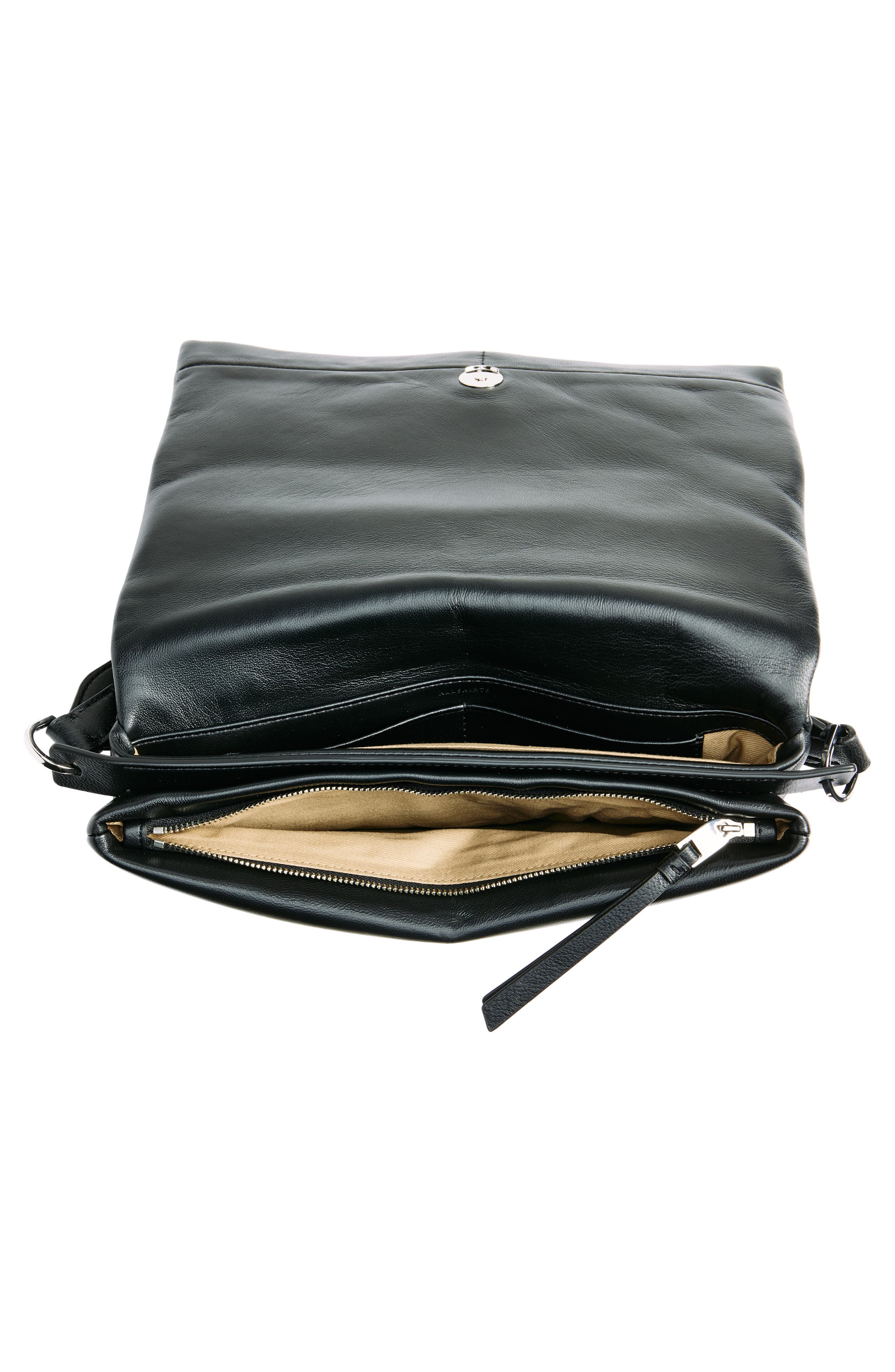 AllSaints Vittoria Quilted Leather Shoulder Bag, Alternate, color, 