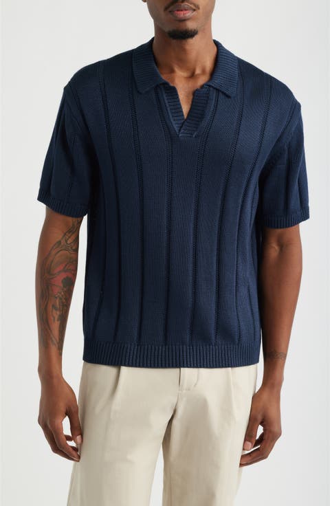 Boxy Short Sleeve Polo Sweater