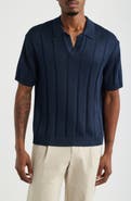 Open Edit Boxy Short Sleeve Polo Sweater