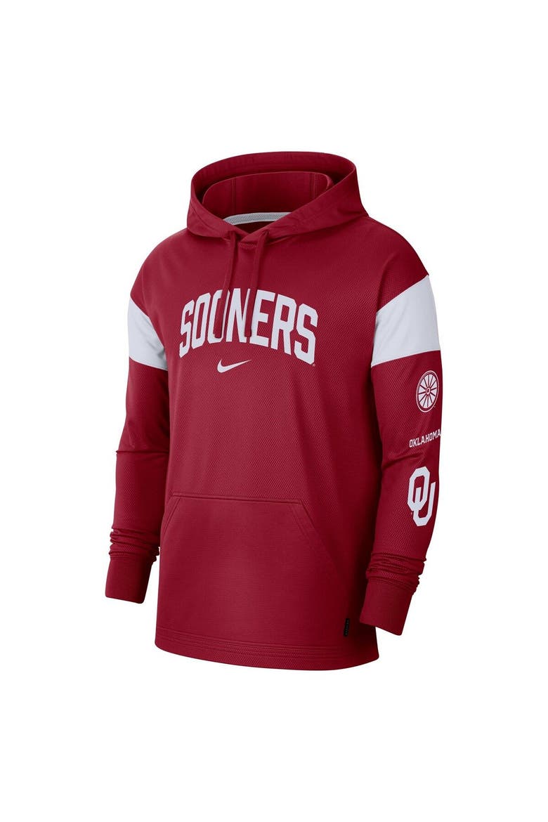 Men's Nike Crimson Oklahoma Sooners Jersey Performance Pullover Hoodie, Alternate, color, Crimson