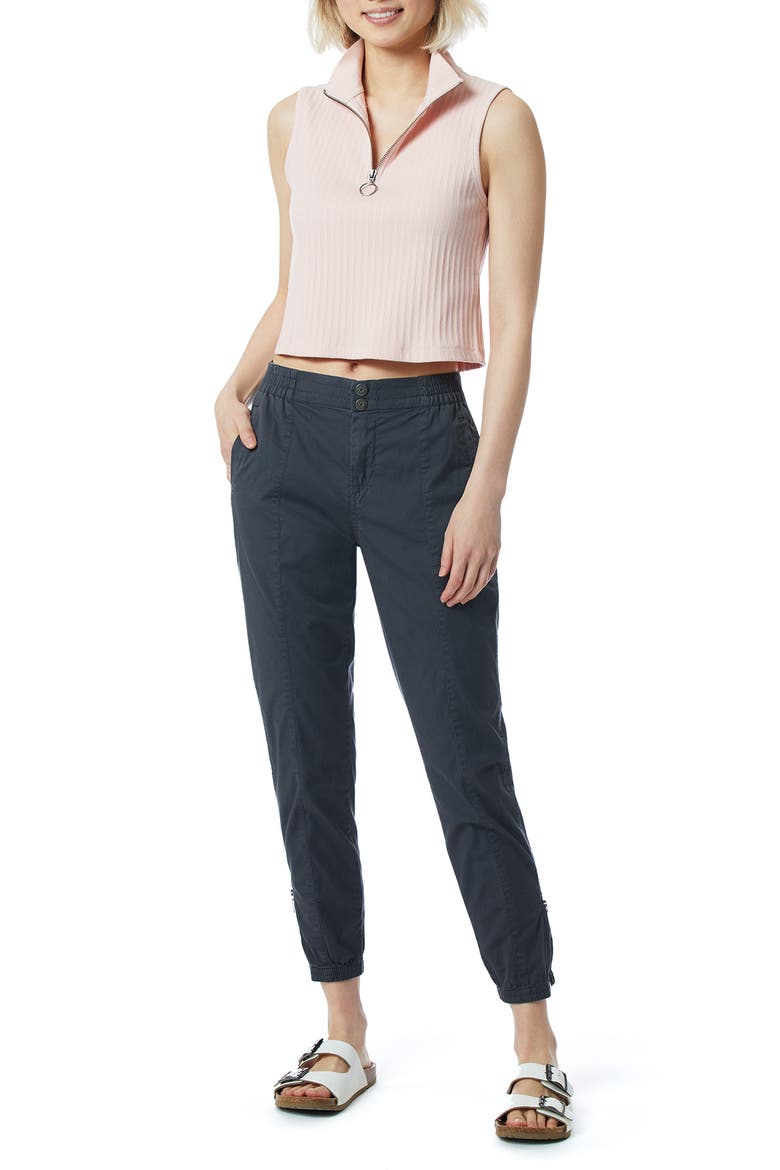 Carmella Zip Cuff Joggers, Alternate, color, GALAXY GREY