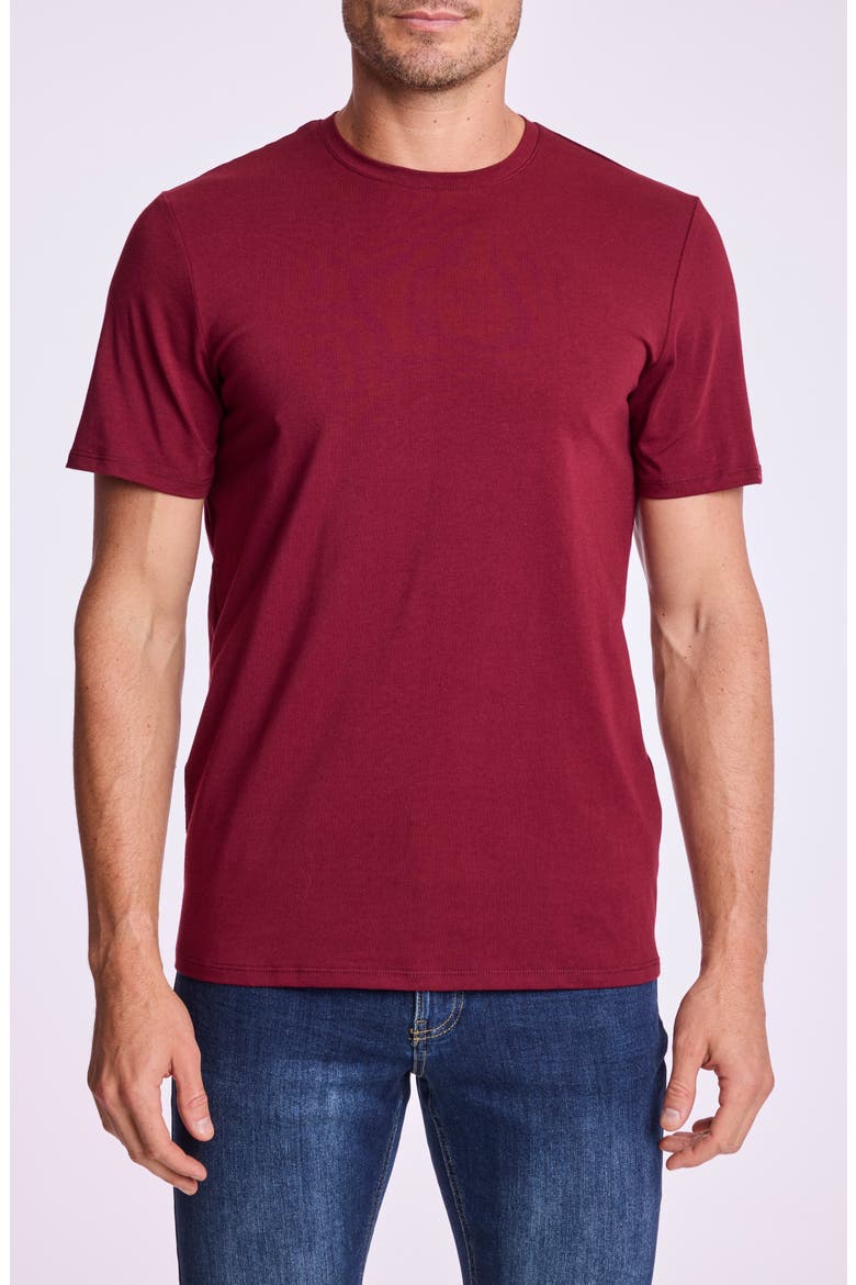 Lucas Crewneck T-Shirt, Main, color, WINE