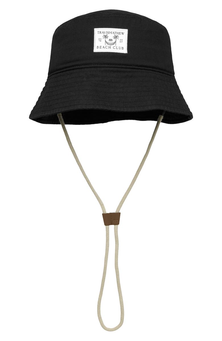 TravisMathew Beach Club Cotton Denim Bucket Hat, Alternate, color, Italian Sand